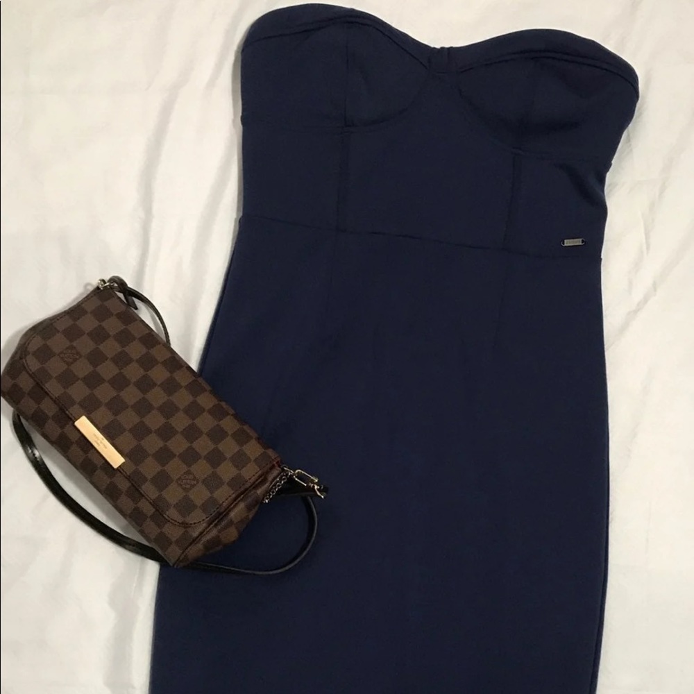 Strapless Navy Blue Guess Dress